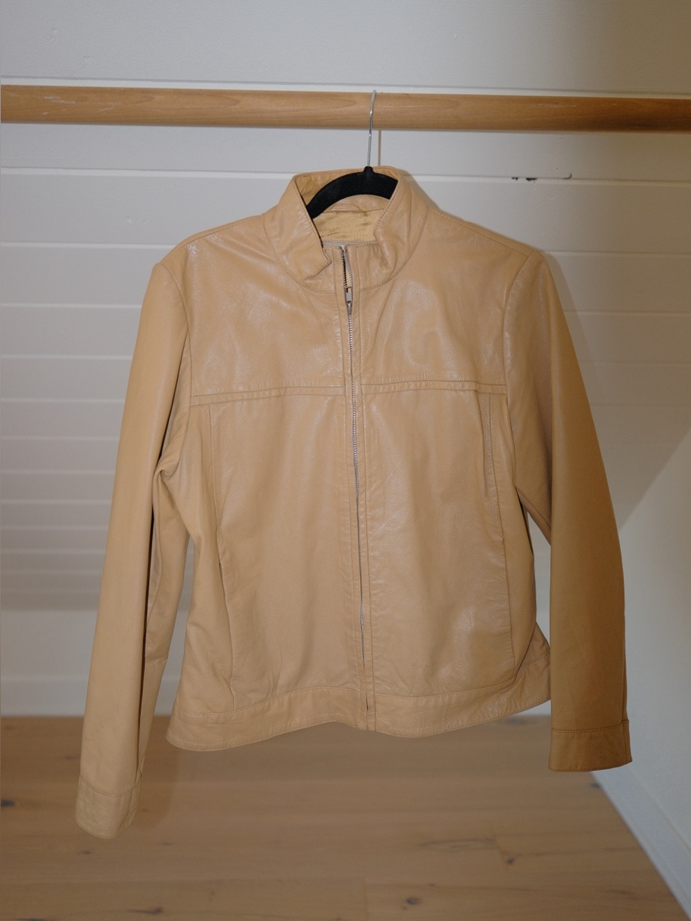 Tan Leather Jacket – Size M